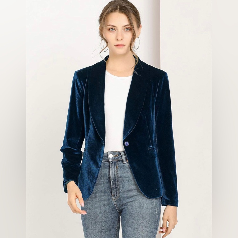 XL Allegra K velvet blazer